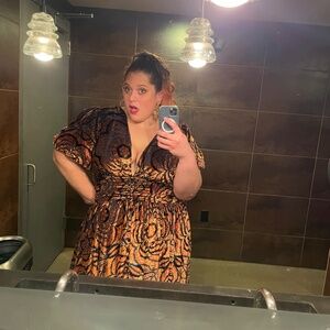 BY ANTHROPOLOGIE BURNOUT VELVET DRESS